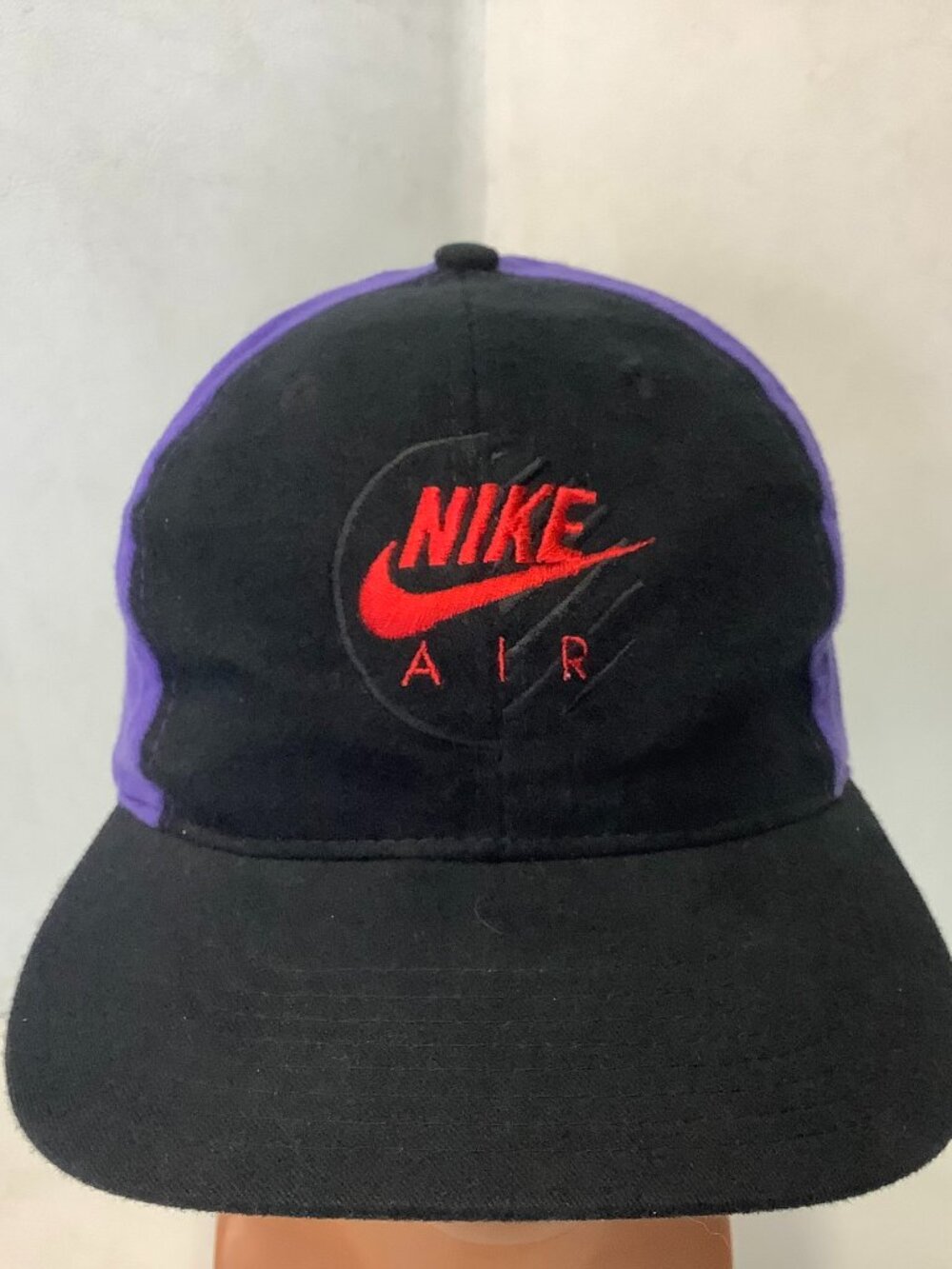 Vintage 90s Nike Air Snapback Hat Black/Purple Adult One Size